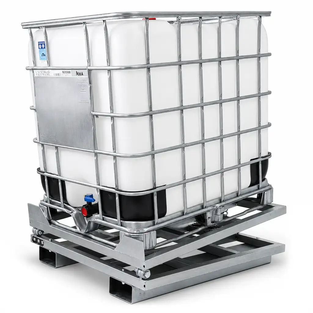 TBTS restvloeistof lediger voor 1000 liter IBC containers